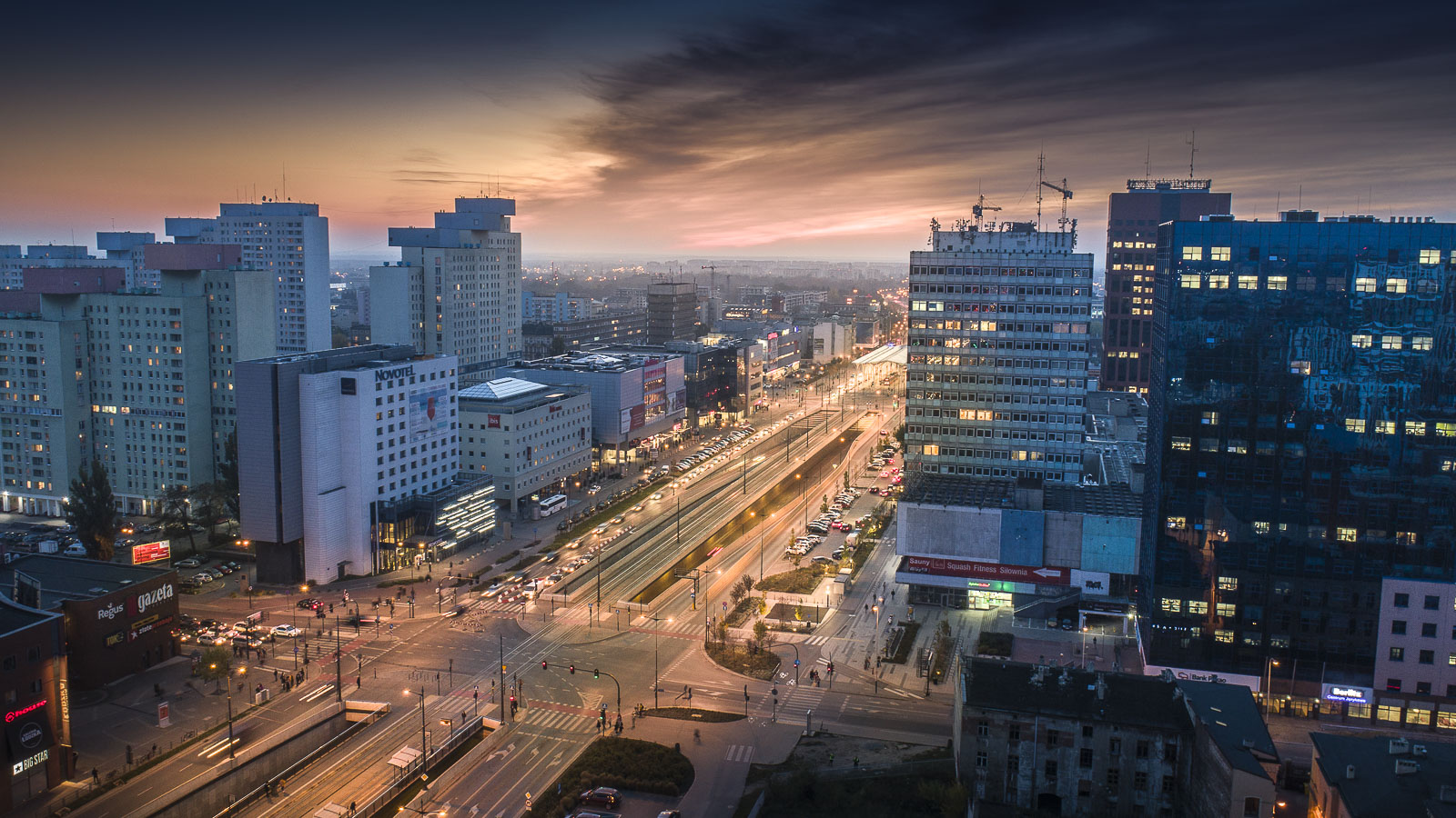 Zdjecie z lotu ptaka na miasto Bełchatów