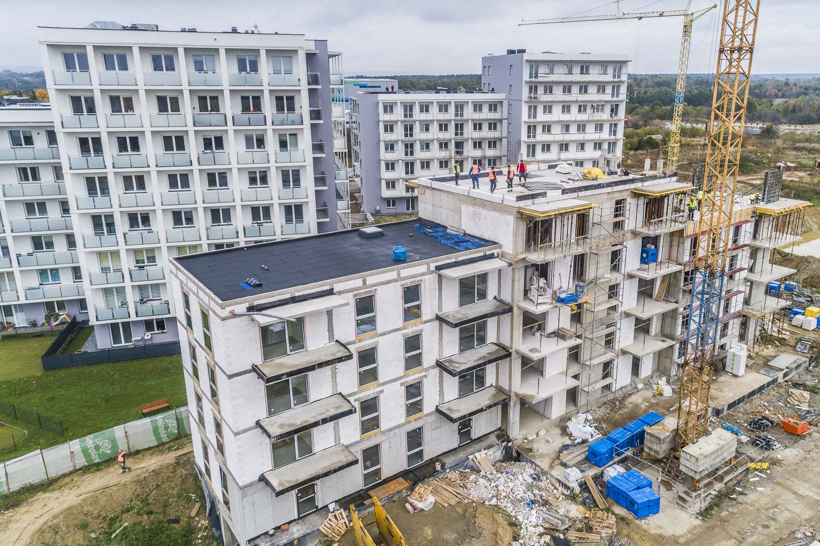 nowe bloki Łódź zdjęcia z drona deweloper