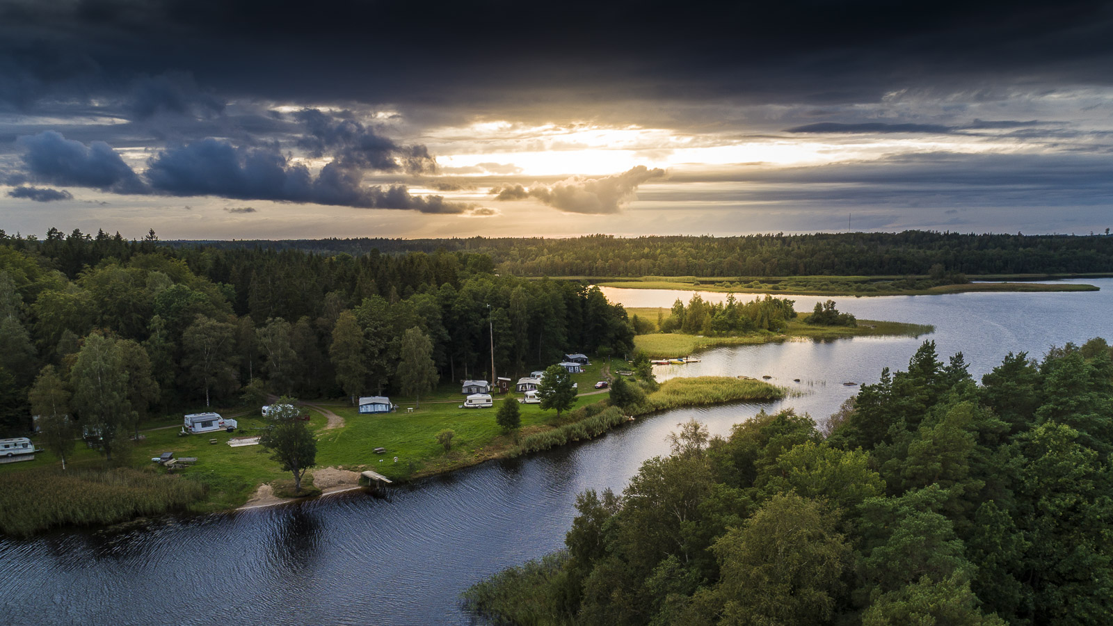 fotografia nieruchomości Łódź zachód słońca dron